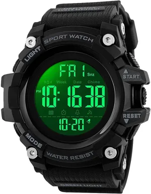 Military Watches Outdoor Sports Casual Wristwatches (Black) MASTOP Men Multifunction ensue quartz impermeable Digital Watch LED Electronic 