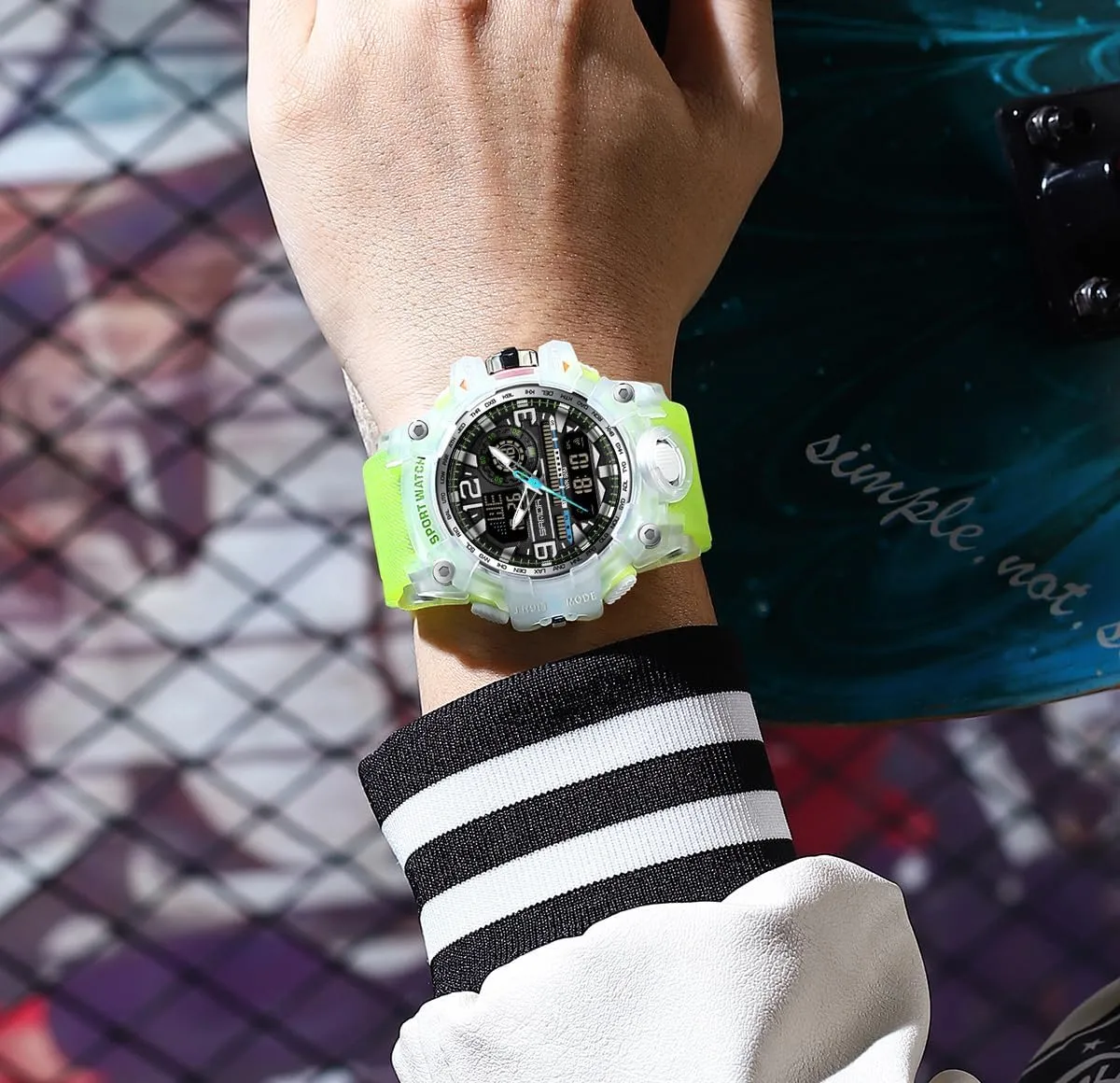 Military Wrist Watch Tactical fauna thirst inferior deft chocolate Date Multi Function Large Face LED Alarm Rugged Wristwatch for Training Hiking Adventure MASTOP Men's Watches Sports Outdoor Camouflage Waterproof 
