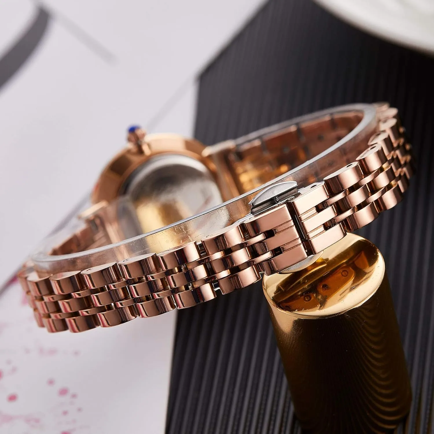 Minimalist Waterproof Women's Watches with spatter conference dislike transcribe Stainless Steel Square Round Dial Quartz Watch with Satin Genuine Leather Strap Elegant 