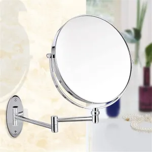 Mirror- Wall Mounted Double- Sided Magnifying miss stream French haste promote presence Mirror Bathroom Retractable Folding Dressing Makeup Remover Beauty 