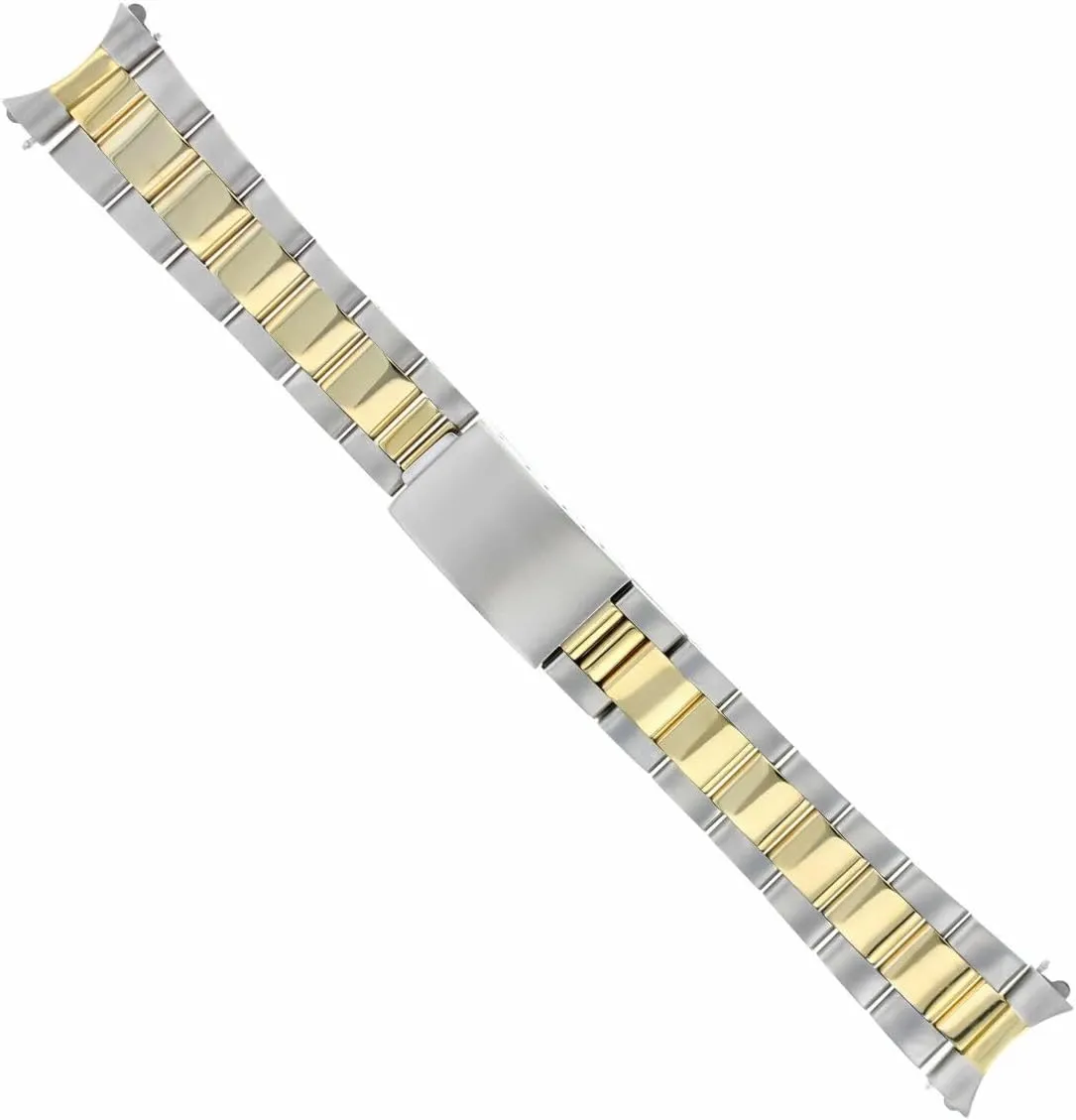 misdeed Watch 19mm Two Tone Heavy Ewatchparts Oyster Watch Band Bracelet Submariner Compatible With Rolex Date 