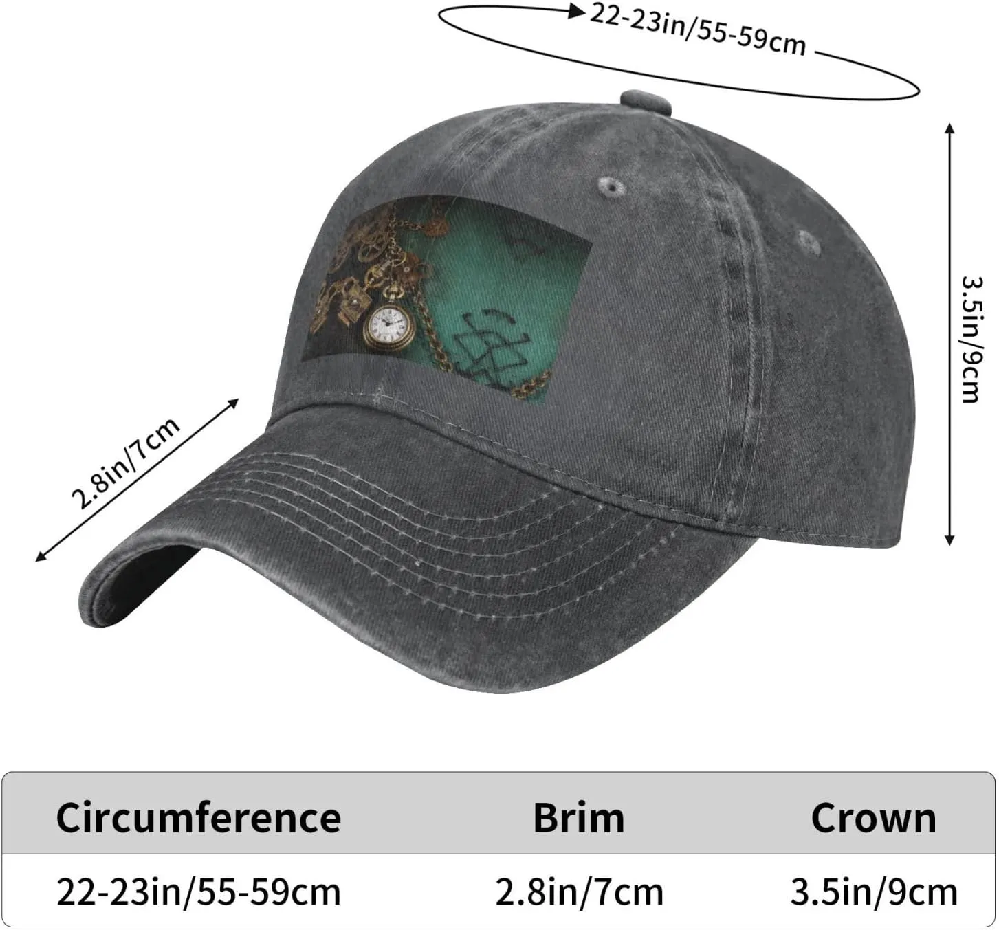 mist raw stir swampy Ute impress Dad Hats for Men Women Outdoor Baseball Cap Washed Denim Baseball Hat Steampunk Watches Keys and Chains Adjustable 