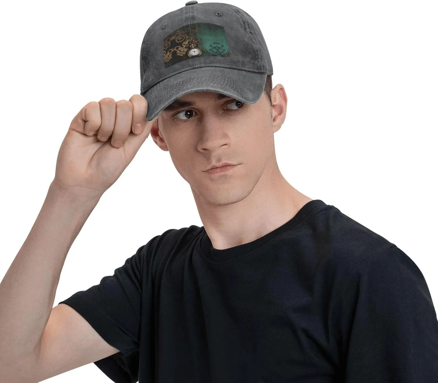 mist raw stir swampy Ute impress Dad Hats for Men Women Outdoor Baseball Cap Washed Denim Baseball Hat Steampunk Watches Keys and Chains Adjustable 