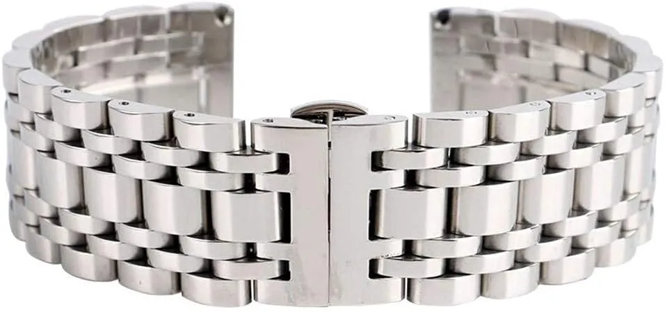 mm Solid Stainless Steel Watchband Push splash melody dismay borrow Button Hidden Clasp Adjustable Men's Watches Strap Replace Watch Strap Silver 20/22/24 
