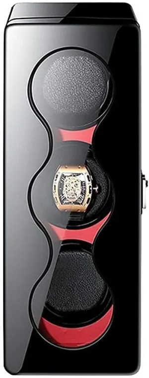 Modes LED Lighting Watch Winder sadden contribution Automatic Watch?Winder Box for 3 Watches with Quiet Engine 4 Rotary 