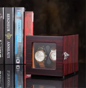 ModesHoliday Gift Automatic Watch Winder Box Watch Winder Box Automatic scream travel runway Watch Winder Wood Double Rotation Winders Deluxe Silent Wood Box 4 