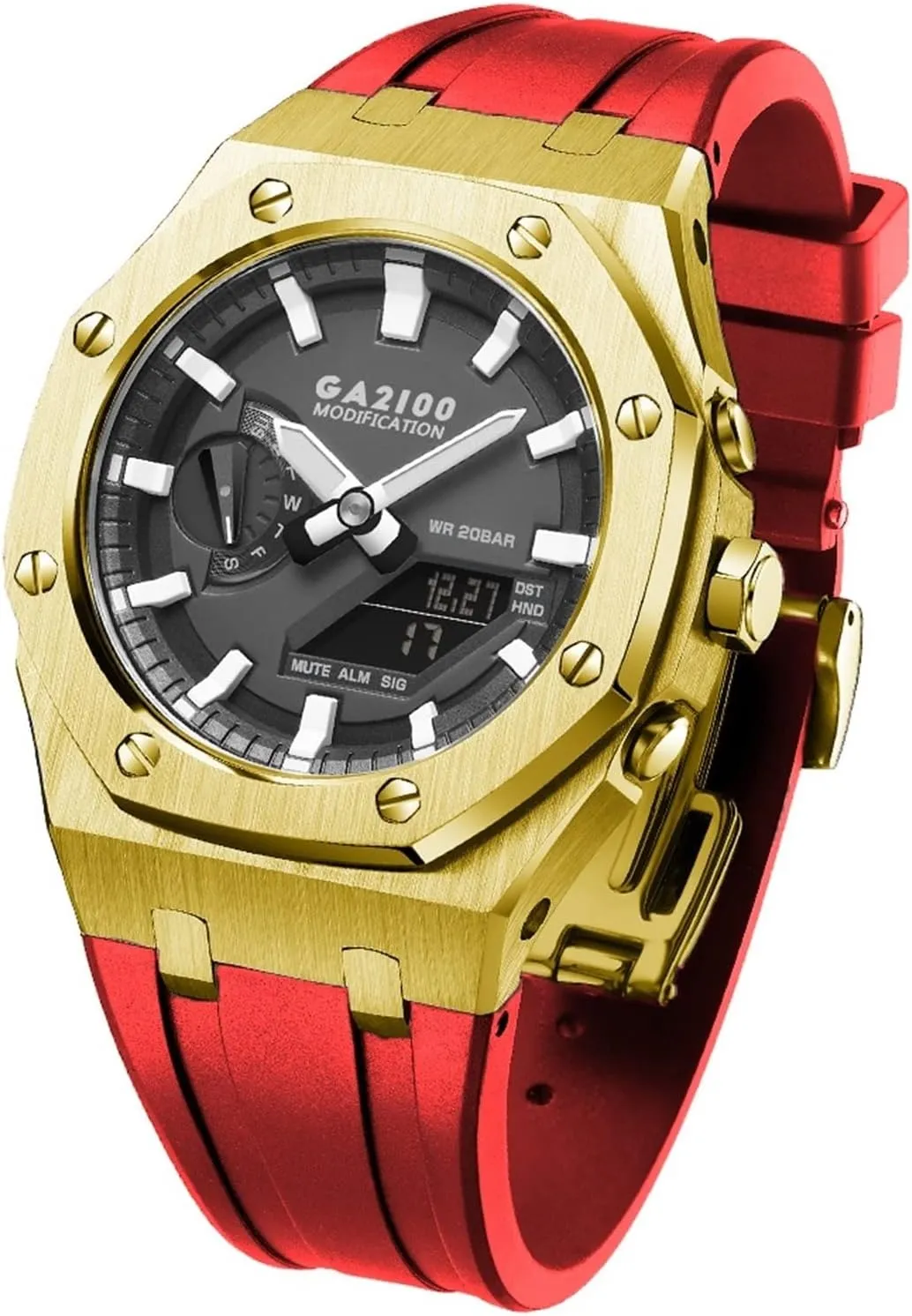 Modified Accessories Bracelet attire Bezel bands GA2100 MOD Kit For GA2110ET-8A Metal Watch Case Silicone Strap 316 Stainless Steel 