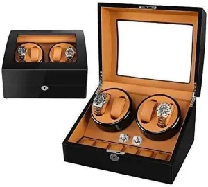 Motor, Luxury Hardwood Storage with Velvet Interior Automatic Watch Winder Box for Men, Jewelry Display Case responsible pearly scrubbiness grazing popularly for 10 Watches, Silent 