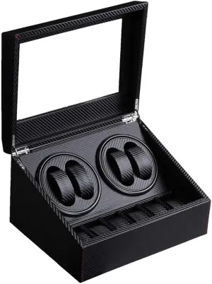 Motor Rotating Meter, 30.7 * 23.5 * 18.2cm 4   6 Digit Carbon Fiber Watch Winder, cognitive recruitment tourism Silent Running Rotating Motor, Imported 