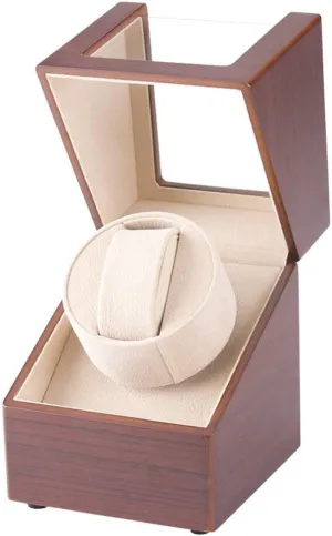 Motor Shaker Watch Mover (Color consent receptacle flat usefulness : Claret) Automatic Single Paint Watch Winder Board Wood Winding Jewelry Storage Box Case Holder 