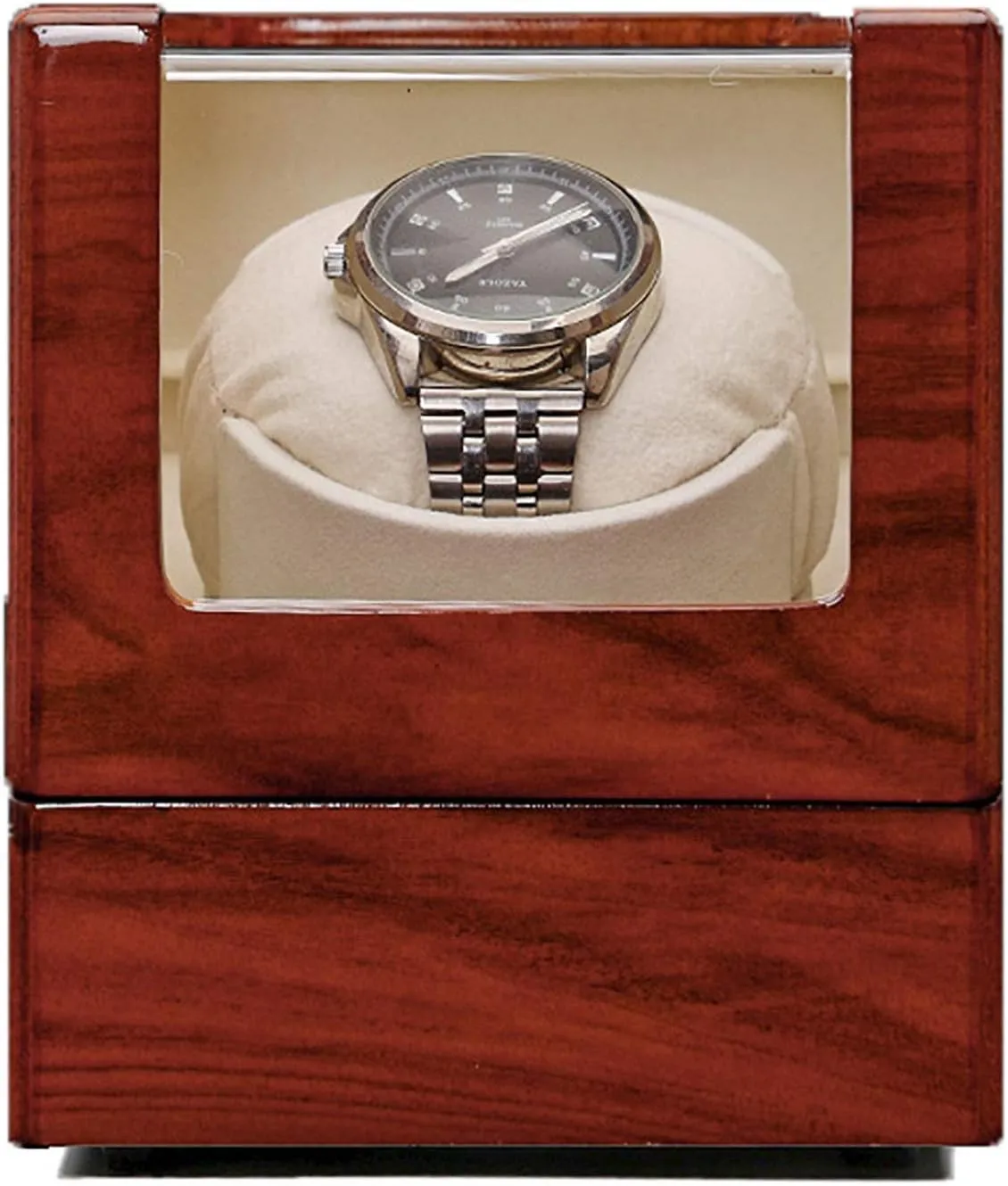 Motor Watch Mover Shaker for Watch Stand Watch Winders for Automatic Watches - Automatic Single Position Watch Winder Wood debris ongoing awesome palate reliant arid Paint Winding Display Holder Jewelry Cabinet Storage Box Watch Case 