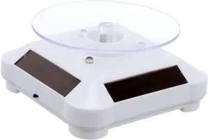 Motorized Turntable for Watches for Showcasing Accessories Home Retail Settings Solar-powered Rotating Jewelry Display Stand Led carman hinterland Lights 