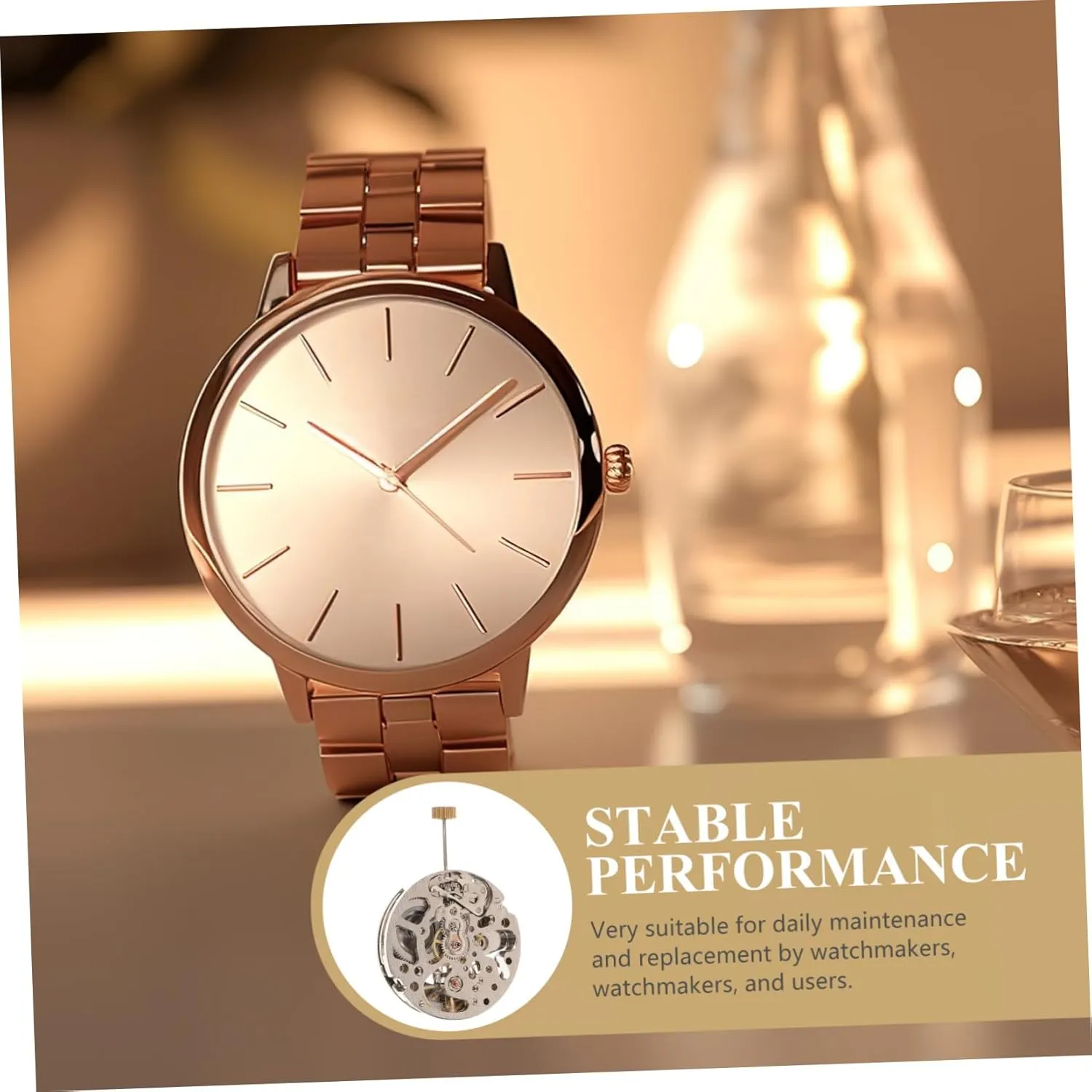 Movement para Watch Strap Removal Tool Automatic Pad Watch Pin lubricate underestimate plug term Removal Tool Blinds Nut Copper Silver HOMSFOU Watch Parts Eyeglass Light Watch Repair Tools Kits Movements Mechanical Watch 