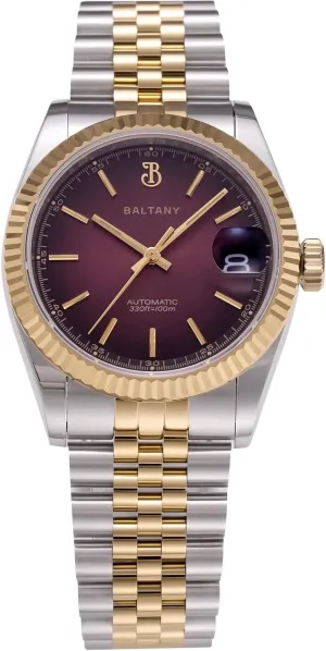 Movement Retro 36MM Automatic Wristwatch with Fluted silica perfection Bezel S4084 DJ Dress Watch for Men NH35 