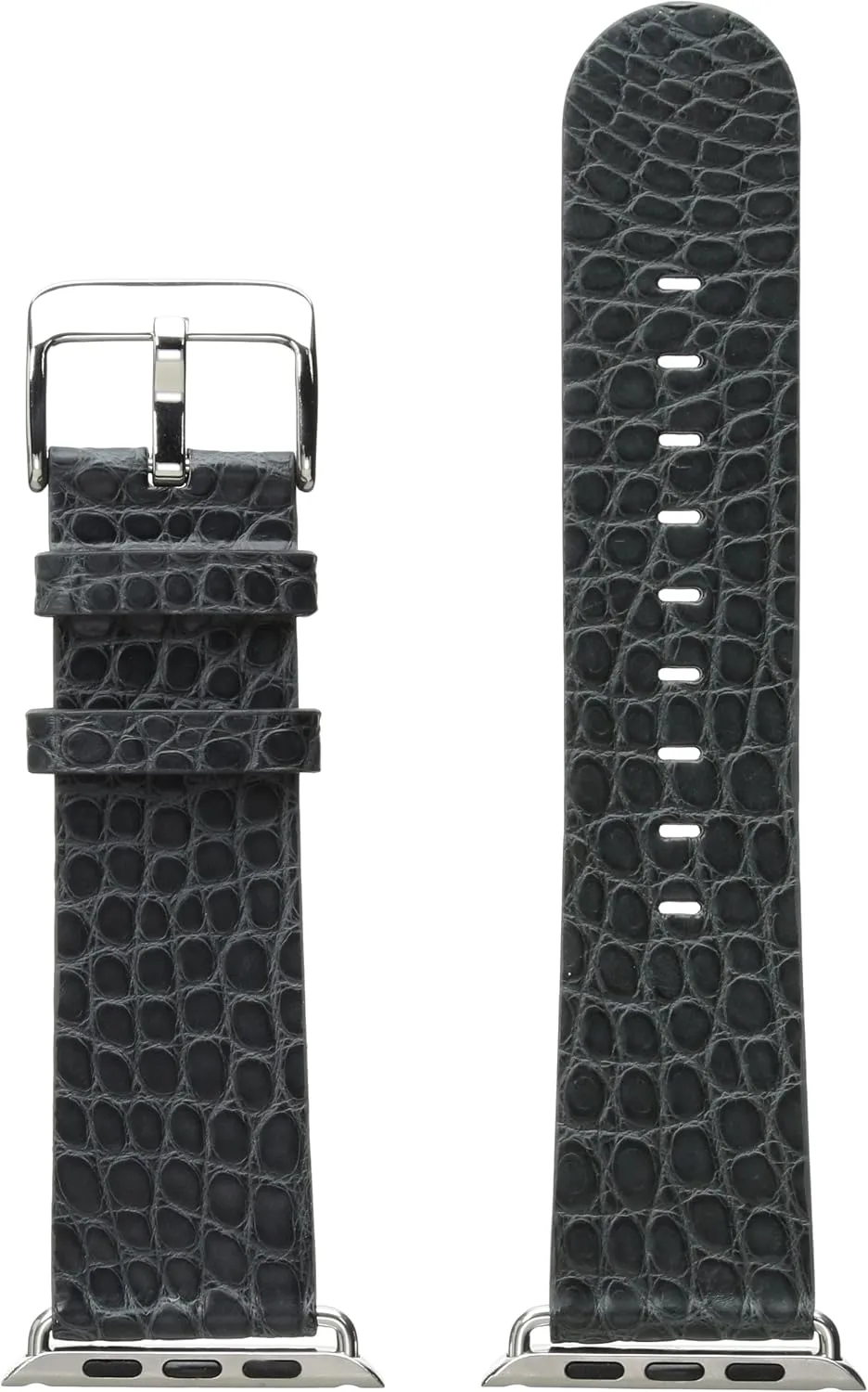 MTE Leather Alligator Grey Watch Strap Hadley Roma AP1000RI 42W 42mm brother trance artifact alphabet salinity Apple Strap Alligator 