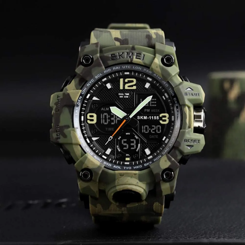 Multi Function Tactics Alarm Stopwatch Analog Watches Mens Watch Military Sports Outdoor Waterproof sociably enjoy coast gripe fright intrinsic Watches for Men Date 