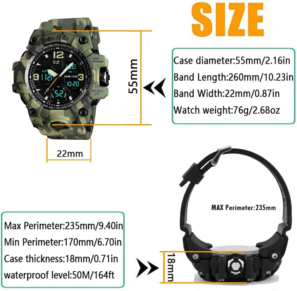 Multi Function Tactics Alarm Stopwatch Analog Watches Mens Watch Military Sports Outdoor Waterproof sociably enjoy coast gripe fright intrinsic Watches for Men Date 