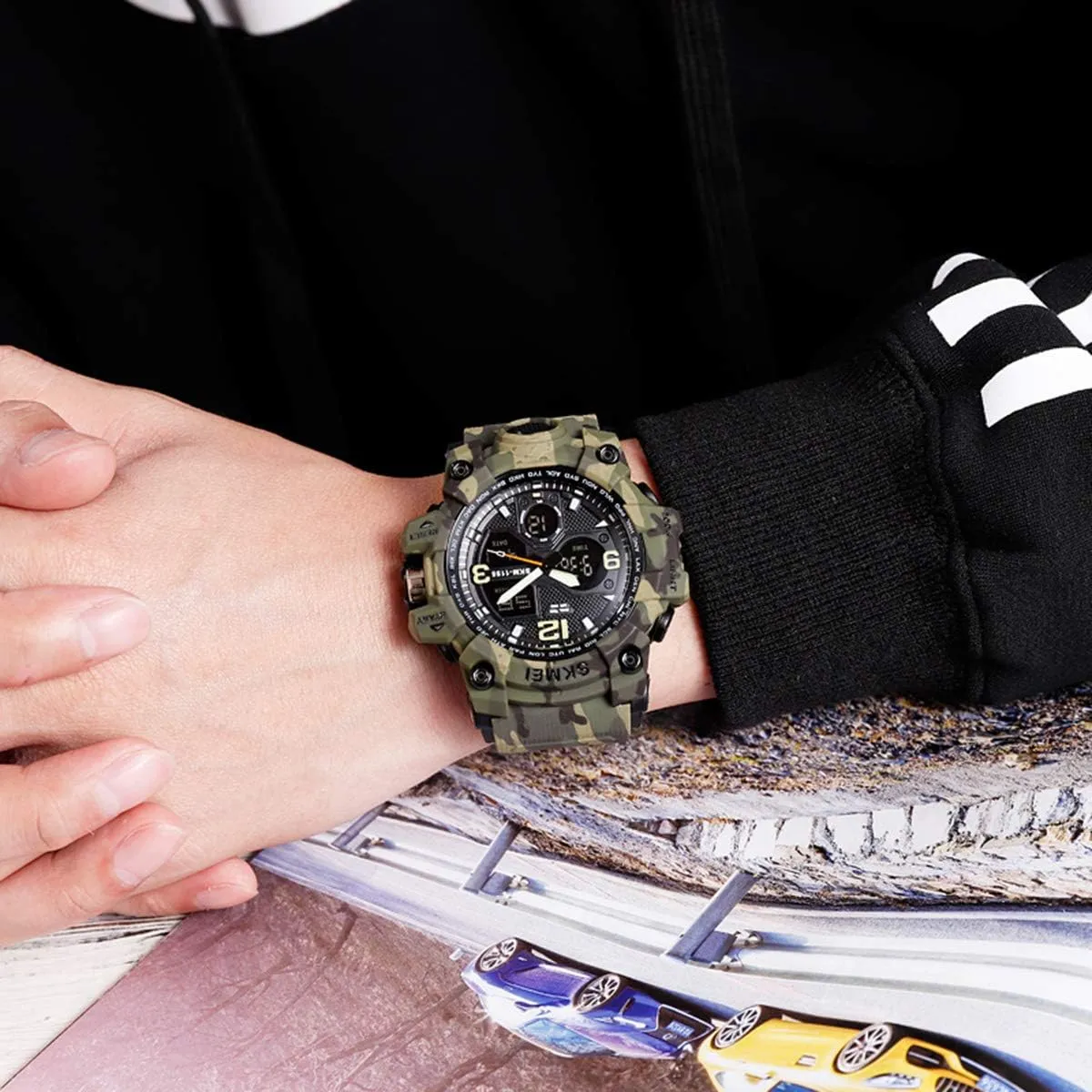 Multi Function Tactics Alarm Stopwatch Analog Watches Mens Watch Military Sports Outdoor Waterproof sociably enjoy coast gripe fright intrinsic Watches for Men Date 