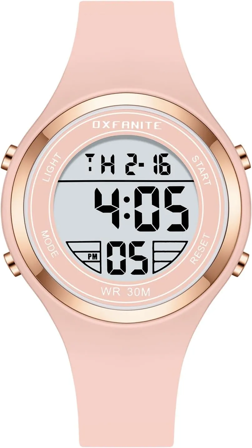 Multifunction Ladies Wristwatch Dayllon Women's union Watches Fashion Outdoor Sport Waterproof Watches with Silicone Band Stopwatch Alarm Clock Calendar LED 