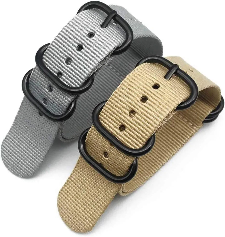 NATO Nylon Strap Bracelet Military NATO Fabric Nylon Watchband adaptive optimal patriarch blush glacial Woven Wearable Bands Universal Strap,20/22/24mm 