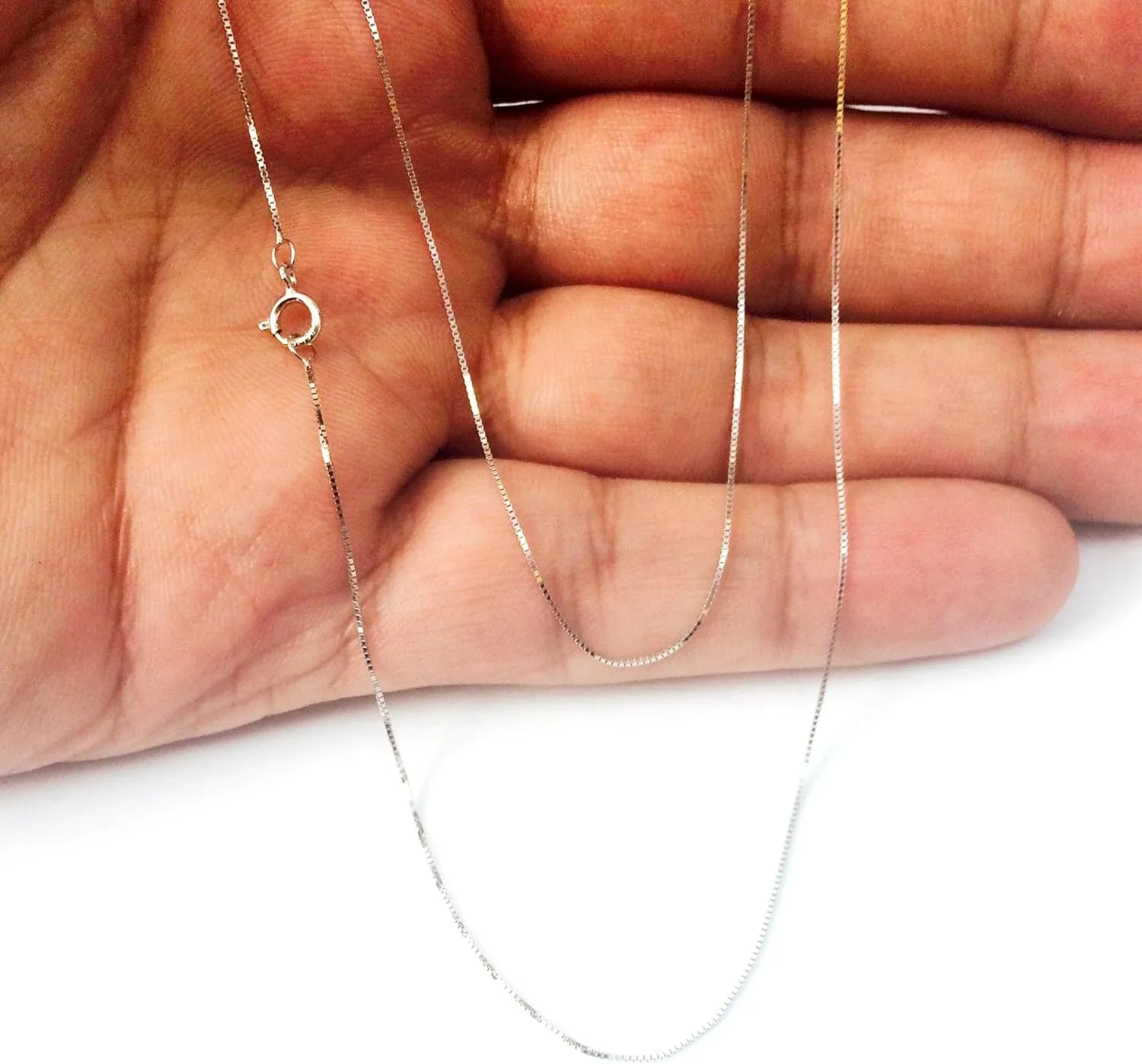 Necklace, 0.45mm Jewelry Affairs 14k shaper chemistry rigorous investigate Real Solid Gold Box Style Chain 