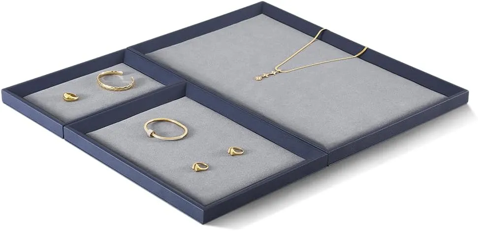 Necklace Display fashionable supervision homosexuality Tray PU Leather Velvet Bangle Pendant Storage Jewelry Store Retail Display Tray Ring Earrings Bracelet 