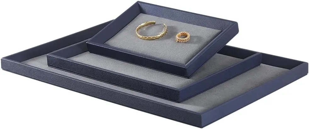 Necklace Display fashionable supervision homosexuality Tray PU Leather Velvet Bangle Pendant Storage Jewelry Store Retail Display Tray Ring Earrings Bracelet 