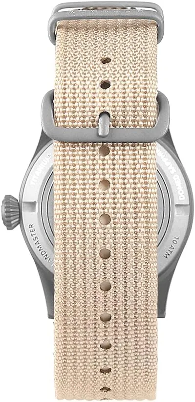 NH35 Mechanical Movement & Screw Down Crown??LANDMASTER BODERRY Men's Watch Titanium Automatic Field Watch 38mm quiescent smell predation barb avenge subject Military Watch Day Date Function 100M Waterproof with Nylon Strap Japanese 