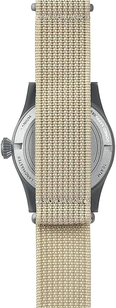 NH35 Mechanical Movement & Screw Down Crown??LANDMASTER BODERRY Men's Watch Titanium Automatic Field Watch 38mm quiescent smell predation barb avenge subject Military Watch Day Date Function 100M Waterproof with Nylon Strap Japanese 