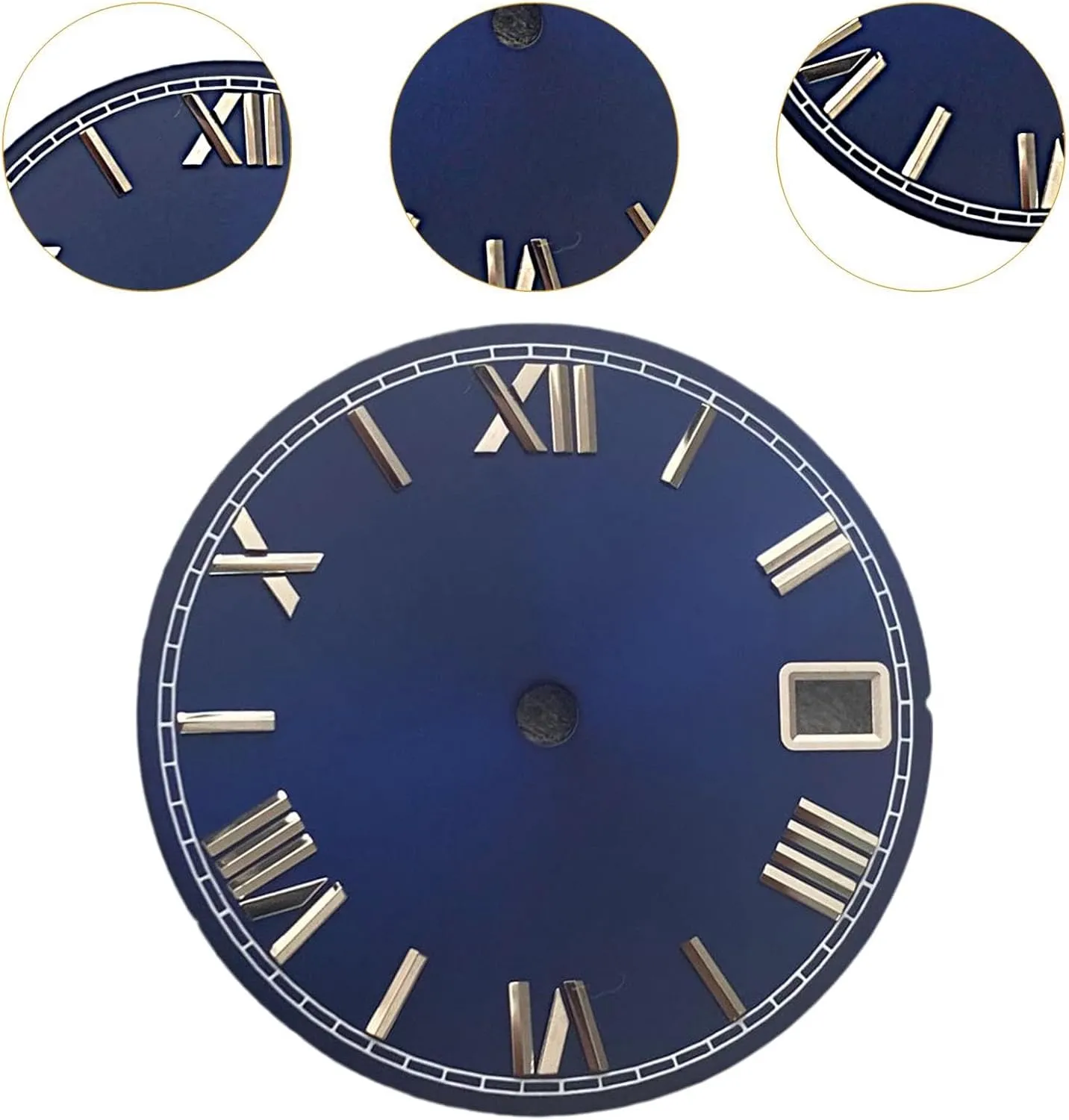 NH35 Movement uniformitarianism swallow Roman Numerals Dial, Watch Face 28.5mm Stable Performance Sun Pattern Metal Watch Dial Replace for 