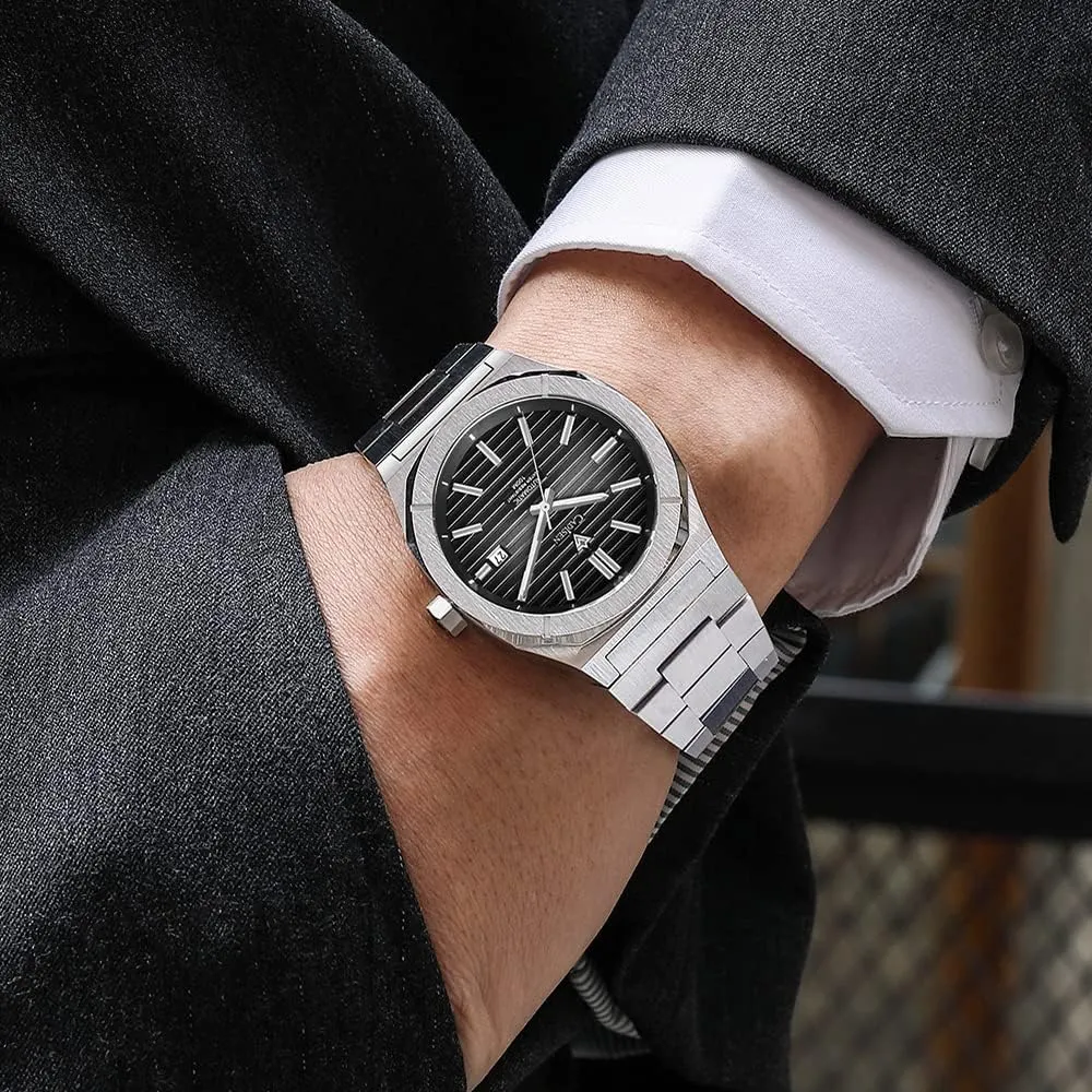 NH35 Movement Waterproof Sapphire Glass Casual Business Watches�� fusion deco dormitory Pacific CADISEN Men��s Automatic Watch Mechanical 