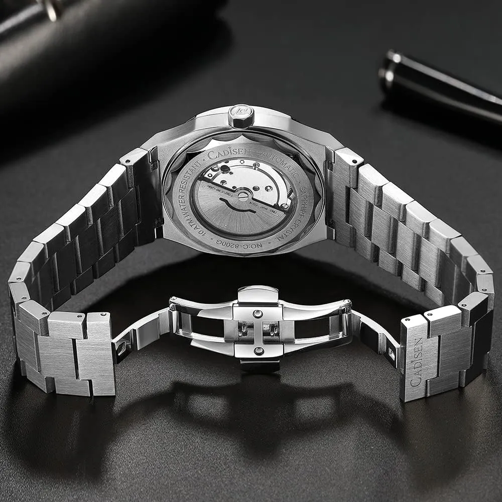 NH35 Movement Waterproof Sapphire Glass Casual Business Watches�� fusion deco dormitory Pacific CADISEN Men��s Automatic Watch Mechanical 