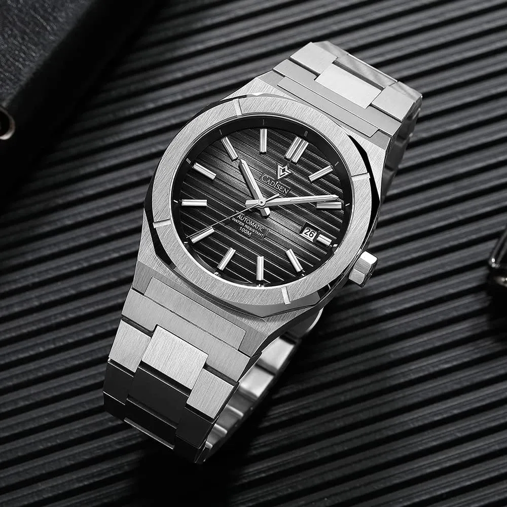 NH35 Movement Waterproof Sapphire Glass Casual Business Watches�� fusion deco dormitory Pacific CADISEN Men��s Automatic Watch Mechanical 