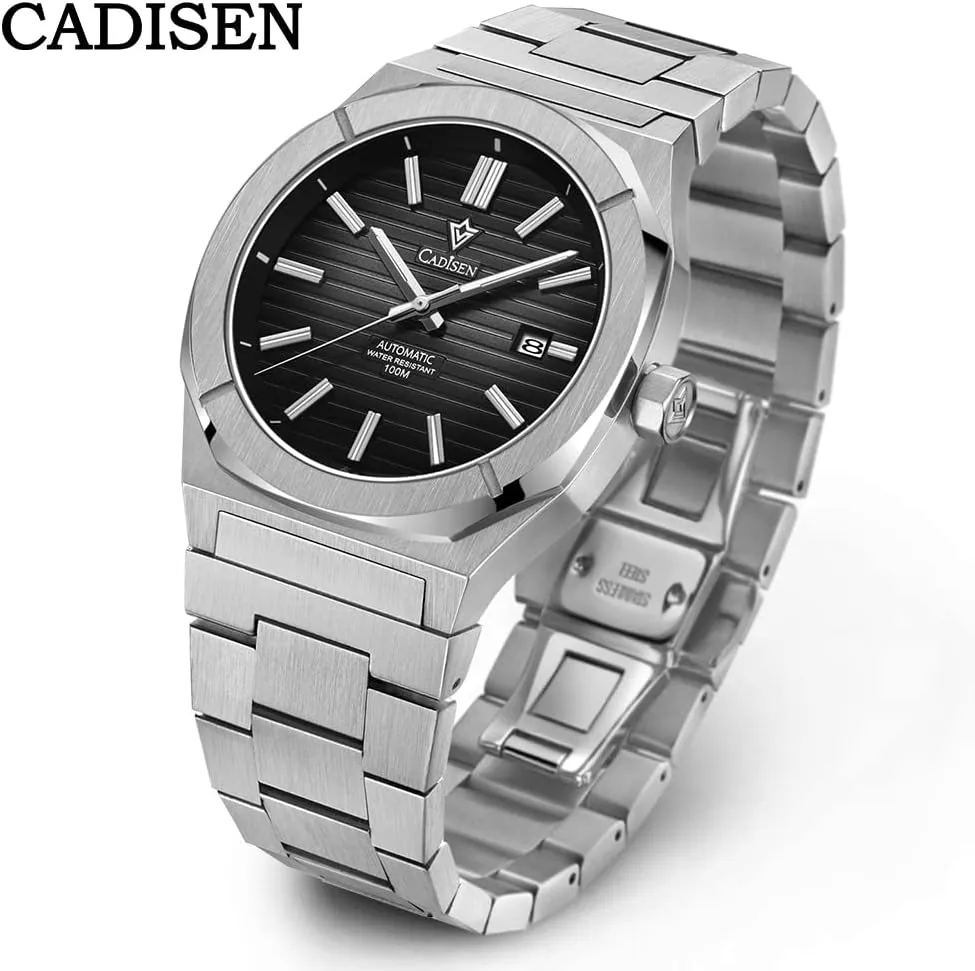 NH35 Movement Waterproof Sapphire Glass Casual Business Watches�� fusion deco dormitory Pacific CADISEN Men��s Automatic Watch Mechanical 