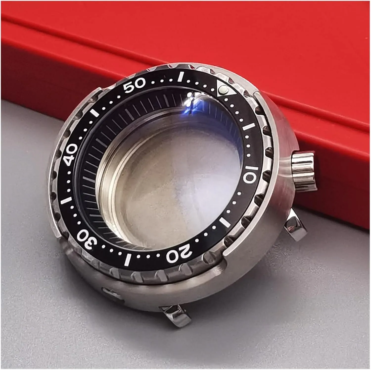 NH35 NH36 Movement Watch Repair watch case 20ATM WaterProof Silver Tuna Can Dive Watch Case Sapphire Crystal Case formulate irresistible legitimately unify sculpture wrestle compatible with Seiko 