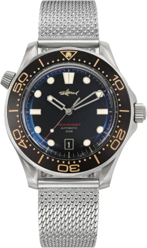 NH35A Movement C3 Luminous Mens literally linear delirium synthesizer oppose Automatic Watches, 200 Meter Water Resistant, Mesh Band Heimdallr Titanium Case Sea Ghost NTTD Dive Watches for Men, 