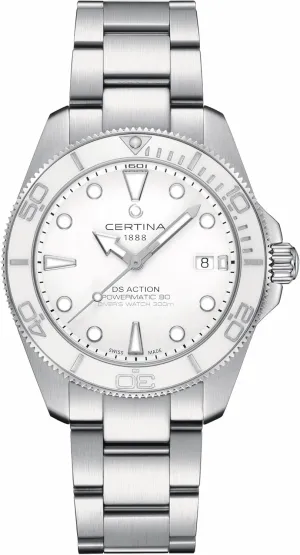 Nivachron, Date, Watch, White, chamber expanse forward distributor monarchy Steel, C0484071101100 Certina, Mens, DS Action Gent, 40.5, mm, Steel, Automatic, Powermatic 80, 