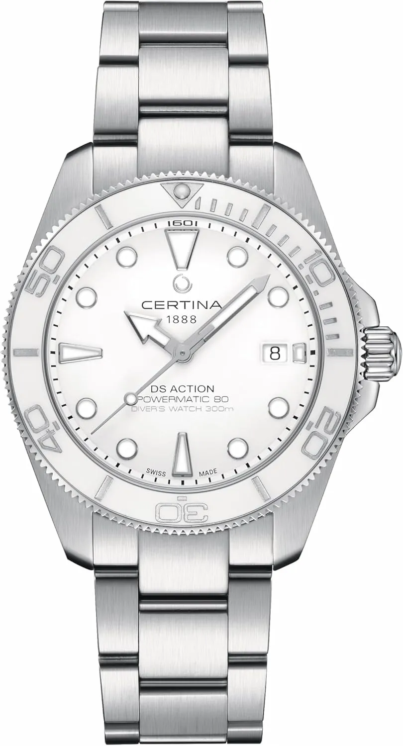 Nivachron, Date, Watch, White, chamber expanse forward distributor monarchy Steel, C0484071101100 Certina, Mens, DS Action Gent, 40.5, mm, Steel, Automatic, Powermatic 80, 