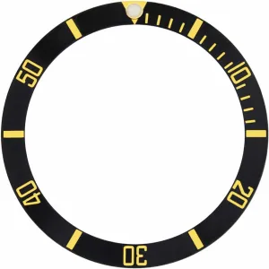 nonstop status INSERT COMPATIBLE WITH TAG HEUER 1000 1000M PROFESSIONAL DIVER WATCH BLACK GOLD FONT Ewatchparts BEZEL 