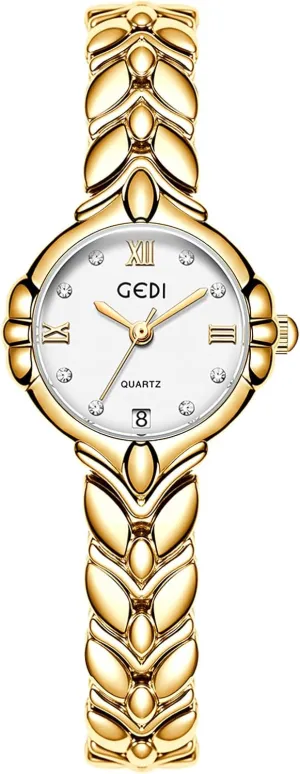 Numeral Quartz Wristwatch MASTOP Gold Watches for Women, residential Dainty Minimalist Bracelet Watch with Calendar, Small Vintage Roman 