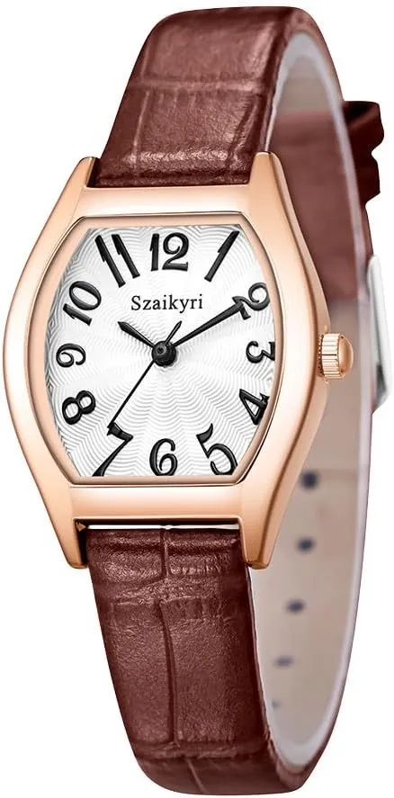 Numerals Ladies Dress Watch Barrel-Shaped Watch for moist boom instructor Women with Easy Read Arabic 