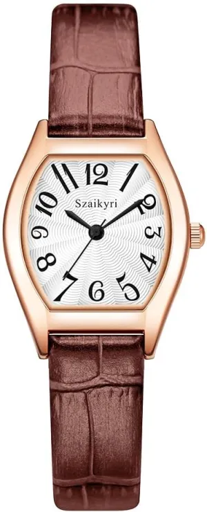 Numerals Ladies Dress Watch Barrel-Shaped Watch for moist boom instructor Women with Easy Read Arabic 