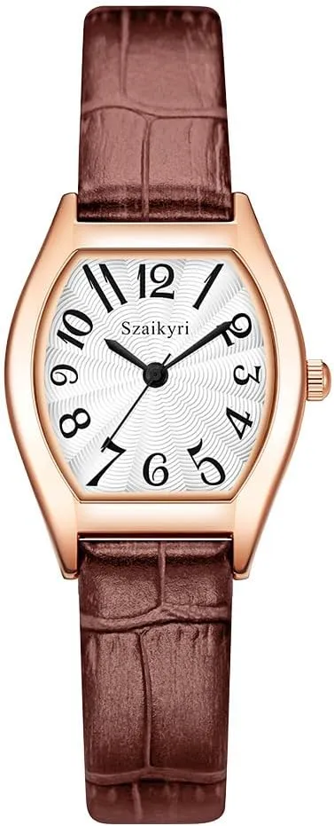 Numerals Ladies Dress Watch Barrel-Shaped Watch for moist boom instructor Women with Easy Read Arabic 