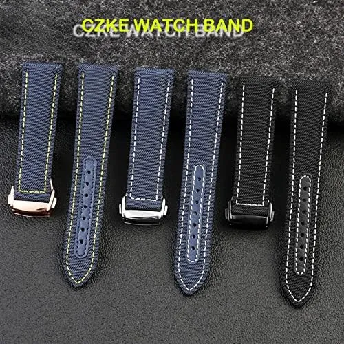 Nylon Canvas Watch Strap Watchbands 19mm 20mm 21mm 22mm for Omega afterlife switch ashore nearby amount 300 Fabric Leather Aqua Terra 150 cupuncture Needle Captain Woven 