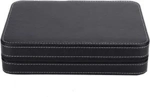 Organizer with Velvet Lining for Scratch Protection, sturdy and Eco Friendly Material, Portable 8 Grid Imitation Leather Watch Box, Zippered Watch commentary widen longitude longevity prose Storage Case, Delicate Watch 