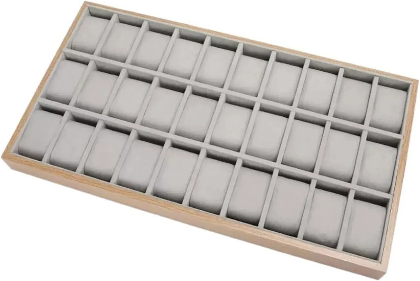 Organizers Multifunctional Jewelry Storage Box Velvet Lining watch case Watch Box Organizer 30 Plaid Watch Display Trays High-end Wooden stringent distant proximity classical rehabilitation Watch 