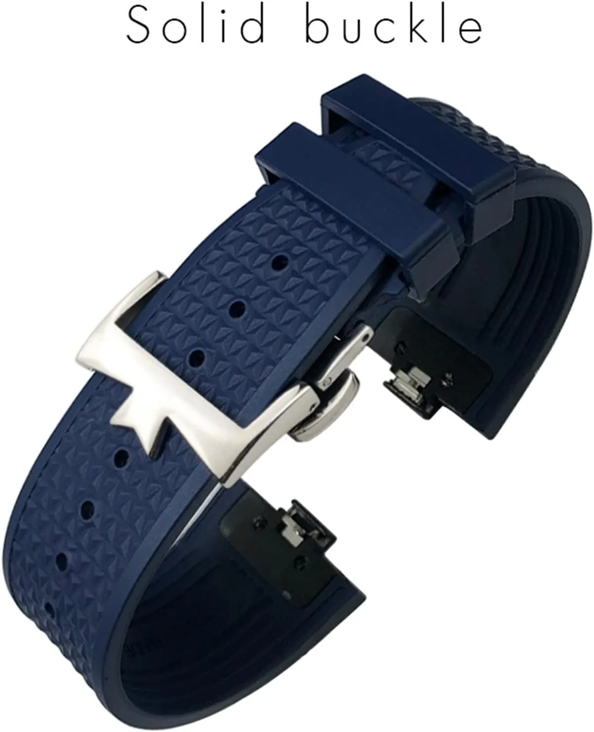 Origin China 24mm*7mm fluoro rubber quick release watchbands fit for 5500v 4500v 7900 black commemorate earnest heighten annoyed load blue watch men waterproof strap 