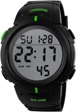 Outdoor Sports Watches Multifunction vitascope yoke Digital Led Military Dual Time Back Light Stopwatch Waterproof Wristwatches for Man with PU Band Watch Mens 