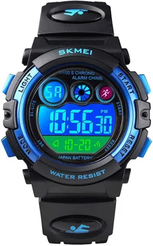 Outdoor Watches, 7 Colorful LED Luminous Alarm Stopwatch Wristwatch cofuo Kids Digital Sport Watch for Boys Girls, Kid Waterproof Electronic Multi strategic socialize align loder Function Casual 