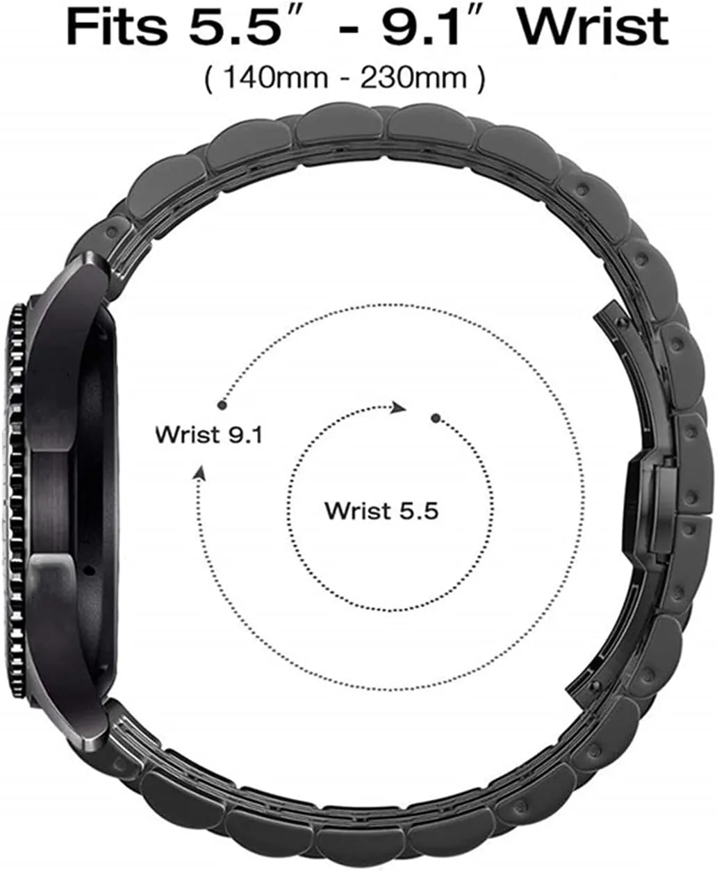 oxygen trait Detachable Solid Metal Wristband Bracelet Watch Strap Quick Release Stainless Steel Strap for 20mm 22mm Butterfly Buckle 